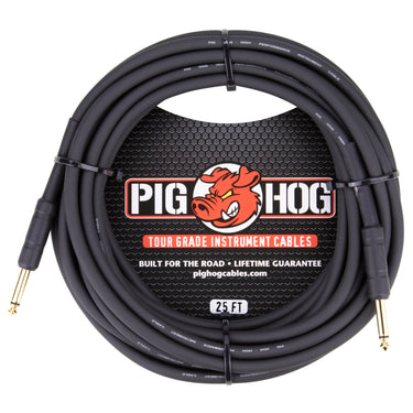 Cable Pig Hog Ph25 Para Instrumento Plug A Plug 7.62M Negro